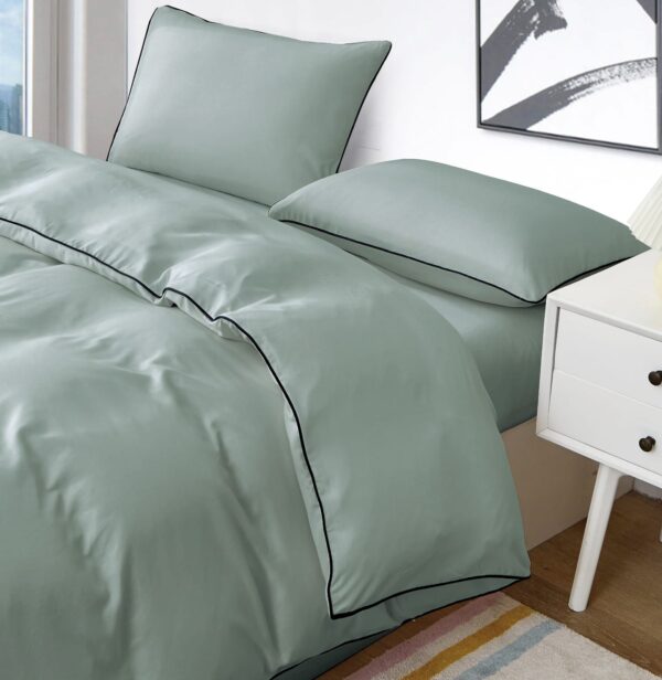 סט מצעים למיטה זוגית דגם מונקו ירוק