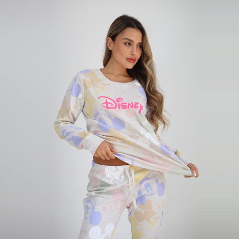 פיג'מת נשים דלתא דגם מיני מאוס מידות XS-XL - מעבר