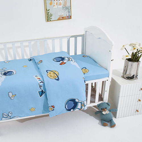 מצעים למיטת תינוק ומעבר 100% כותנה - חלל