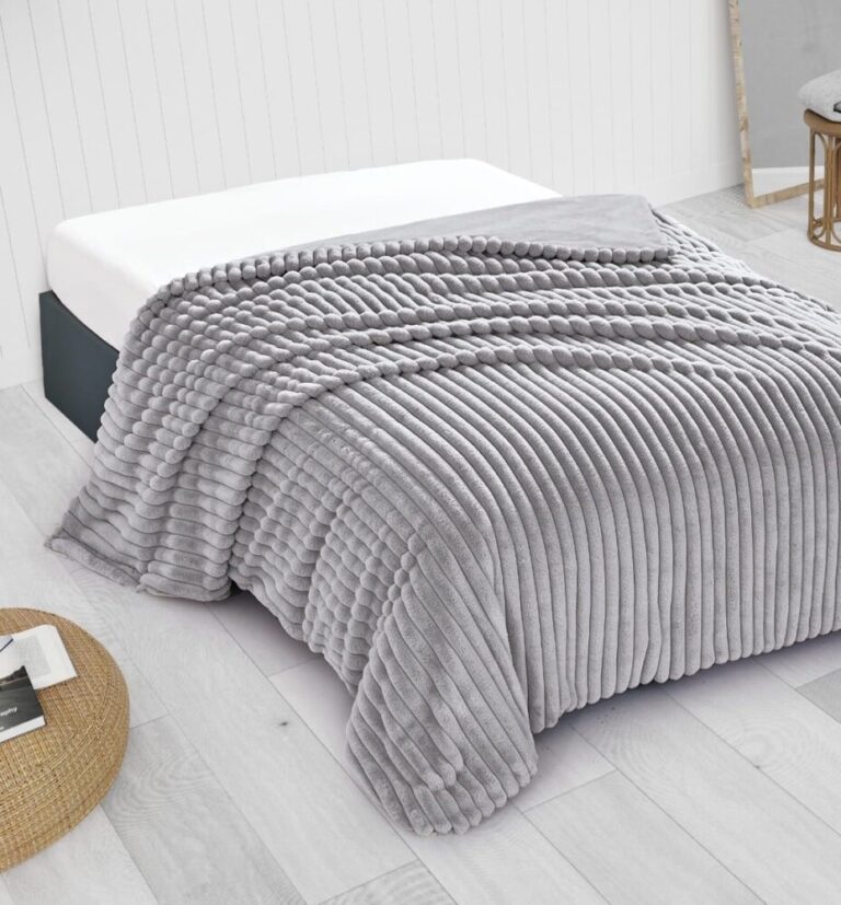 שמיכת חורף דו צדדית למיטת יחיד דגם עדי - אפור