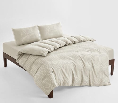 סט מצעים 100% כותנה דגם מונאר - קרם