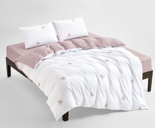 סט מצעים 100% כותנה דגם רוזית - 1