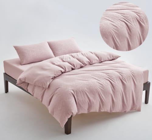 סט מצעים דגם לוטוס - ורוד