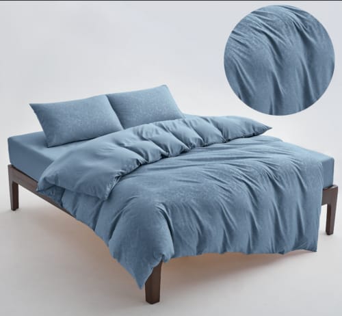 סט מצעים דגם לוטוס - תכלת