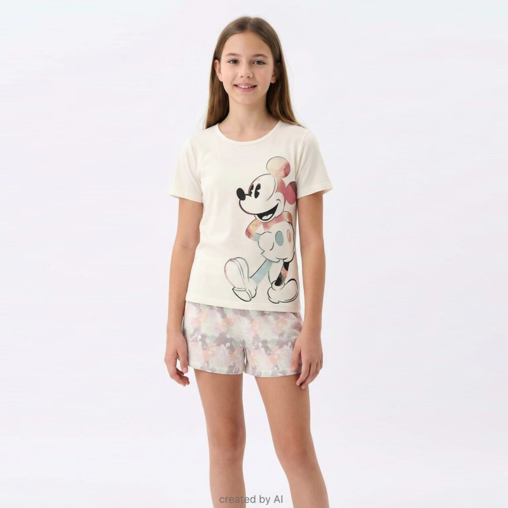 פיג'מת נערות דלתא דגם מיקי מאוס מידות 12-18 קולקציית אביב קיץ 2026