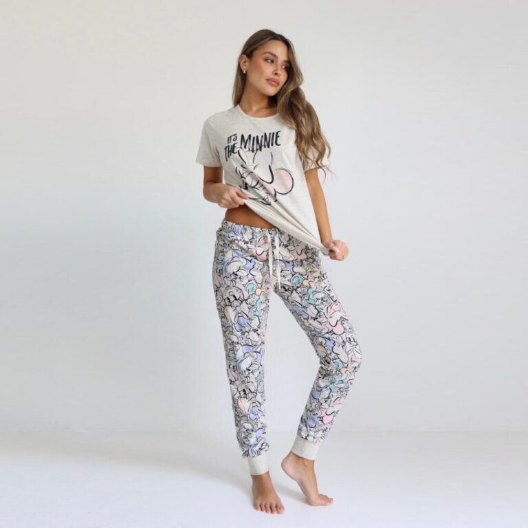 פיג'מת נשים דלתא דגם מיני מאוס מידות XS-XL קולקציית אביב קיץ 2026