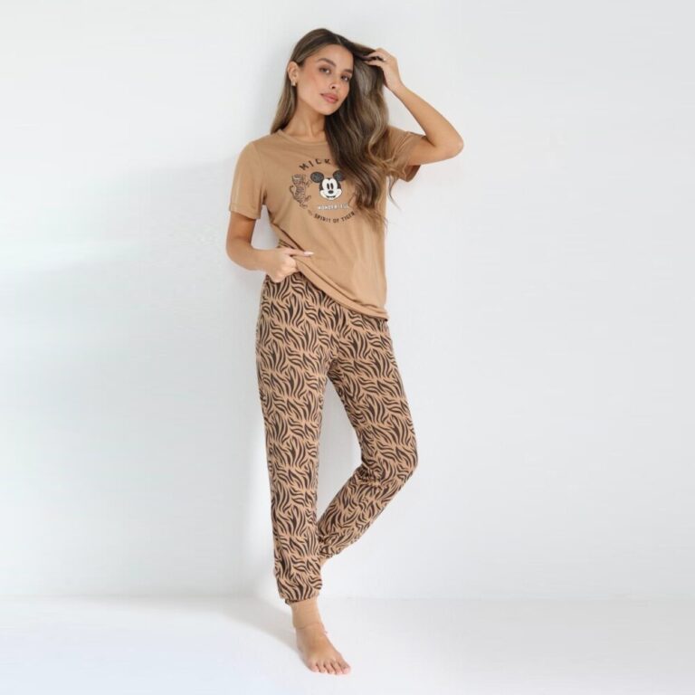 פיג'מת נשים דלתא דגם מיקי מאוס מידות XS-XXXL קולקציית אביב קיץ 2026