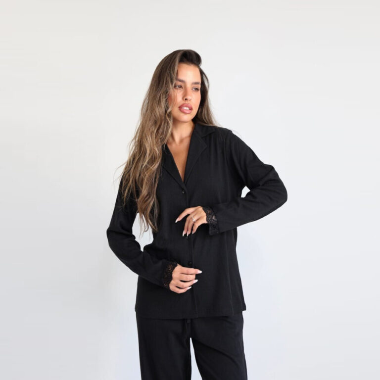 פיג'מת נשים דלתא דגם אלגנט מידות S-XL - מעבר