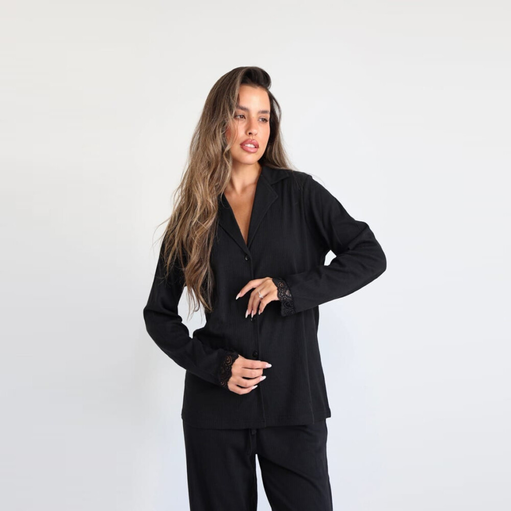 פיג'מת נשים דלתא דגם אלגנט מידות S-XL - מעבר